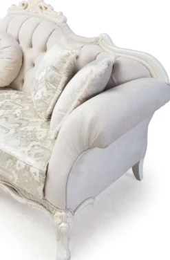 Casa Padrino Luxus Barock Wohnzimmer Sofa mit dekorativen Kissen Hellrosa / Weiß / Beige 230 x 90 x H. 110 cm - Barock Möbel