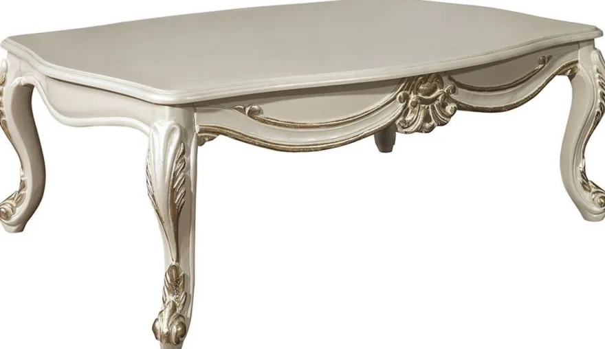 Casa Padrino Luxus Barock Wohnzimmer Set Blau / Creme / Gold - 2 Sofas & 2 Sessel & 1 Couchtisch - Prunkvolle Möbel im Barockstil