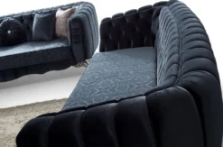 Casa Padrino Luxus Barock Wohnzimmer Set Blau / Silber - 2 Sofas & 2 Sessel & 1 Couchtisch - Elegante Wohnzimmer Möbel im Barockstil
