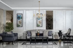 Casa Padrino Luxus Barock Wohnzimmer Sofa Silber / Schwarz - Handgefertigtes Barockstil Sofa mit dekorativen Kissen - Barock Möbel - Luxus Wohnzimmer Möbel im Barockstil - Edel & Prunkvoll