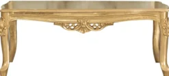 Casa Padrino Luxus Barock Wohnzimmer Set Hellgrün / Gold - 2 Sofas & 2 Sessel & 1 Couchtisch - Handgefertigte Barock Wohnzimmer Möbel - Edel & Prunkvoll