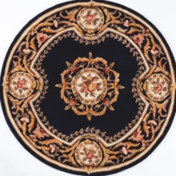 Casa Padrino Luxus Barock Wohnzimmer Teppich Schwarz / Beige - Verschiedene Größen