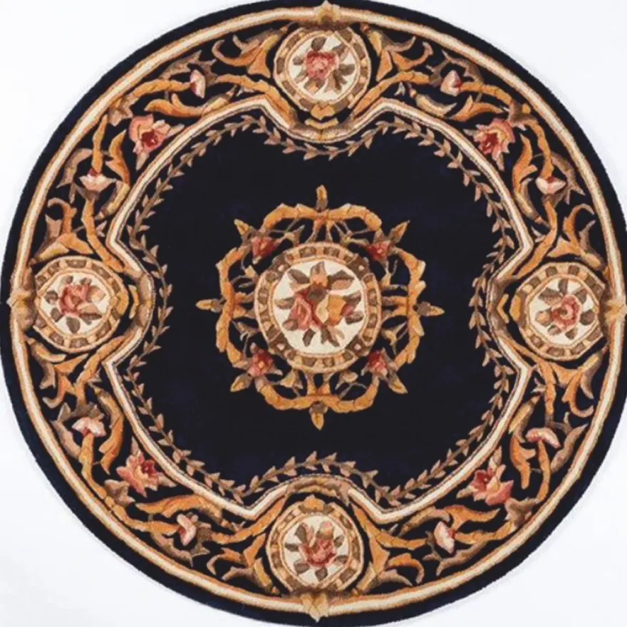 Casa Padrino Luxus Barock Wohnzimmer Teppich Schwarz / Beige - Verschiedene Größen