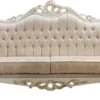 Casa Padrino Luxus Barock Wohnzimmer Set Weiß / Gold - 2 Barock Sofas & 2 Barock Sessel & 1 Barock Couchtisch - Luxus Wohnzimmer Möbel im Barockstil - Barock Möbel - Edel & Prunkvoll