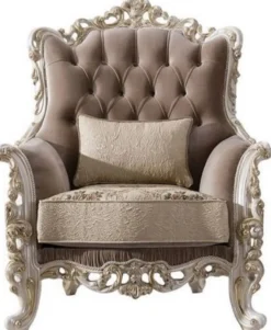 Casa Padrino Luxus Barock Wohnzimmer Set Braun / Beige / Weiß / Gold - 2 Sofas & 2 Sessel & 1 Couchtisch - Edle Barock Wohnzimmer Möbel
