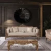 Casa Padrino Luxus Barock Wohnzimmer Set Grau / Braun - 2 Barock Sofas & 2 Barock Sessel & 1 Barock Couchtisch - Barock Wohnzimmer & Hotel Möbel - Edel & Prunkvoll