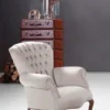 Casa Padrino Luxus Barock Wohnzimmer Sessel Hellgrau / Braun 78 x 75 x H. 101 cm - Barock Möbel