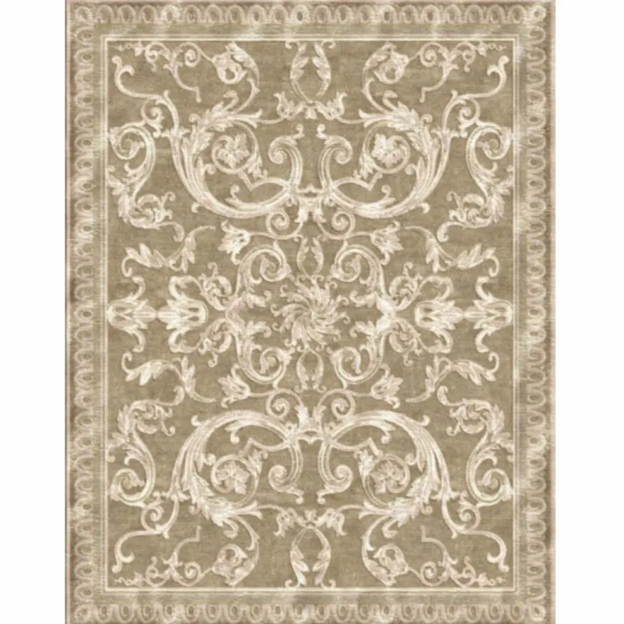 Casa Padrino Luxus Barock Wollteppich Taupe - Verschiedene Größen