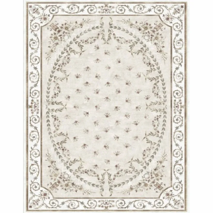 Casa Padrino Luxus Barock Wollteppich Beige - Rechteckiger Wollteppich - Verschiedene Größen