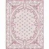 Casa Padrino Luxus Barock Wollteppich Pink / Weiß - Verschiedene Größen