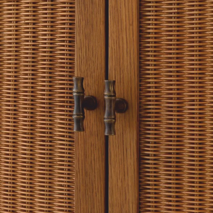 Casa Padrino Luxus Barschrank - Weinschrank mit 2 Türen Braun / Bronze H. 167,5 cm - Bar Möbel