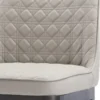 Casa Padrino Luxus Barstuhl Beige / Matt Grau 40 x 50 x H. 100 cm - Echtleder Barhocker mit pulverbeschichtetem Edelstahl Gestell - Luxus Bar Möbel
