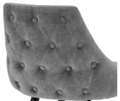 Casa Padrino Luxus Barstuhl Barhocker in Grau und Schwarz mit Messing Akzenten 47 x 52 x H. 91 cm