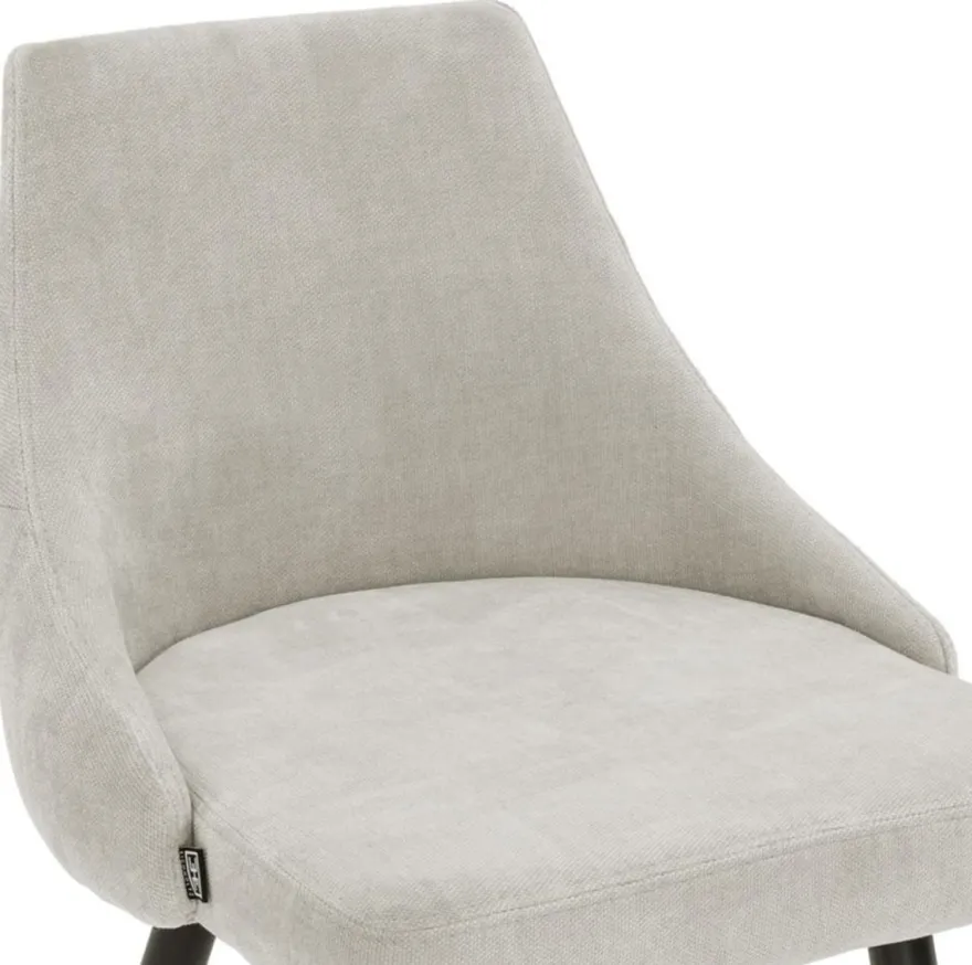 Casa Padrino Luxus Barstuhl Sandfarben / Schwarz 47 x 52 x H. 101 cm - Edles Design für exklusive Räume