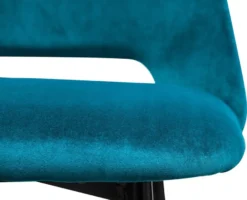 Casa Padrino Luxus Barstuhl Türkis / Schwarz 55 x 58 x H. 97 cm - Luxus Barmöbel