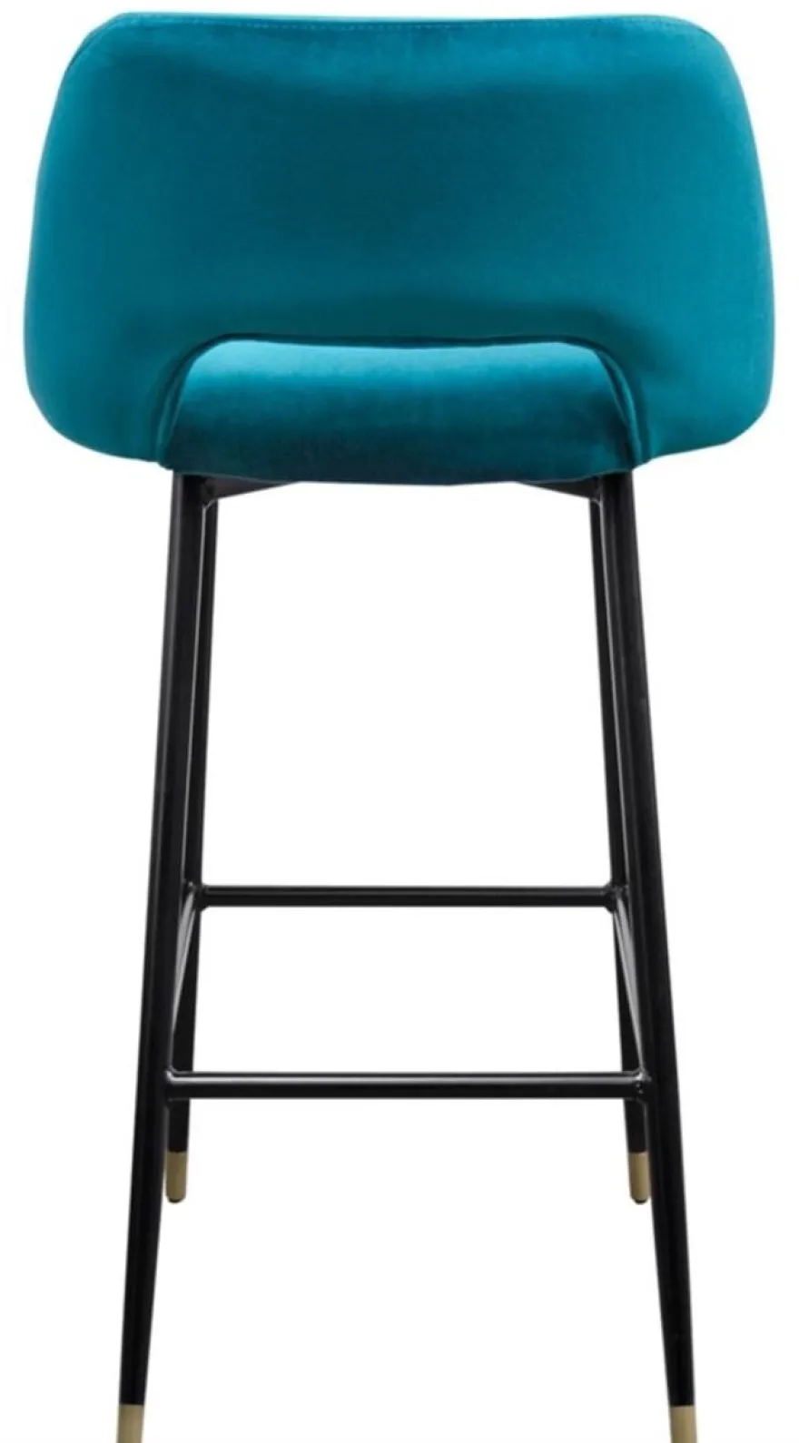 Casa Padrino Luxus Barstuhl Türkis / Schwarz 55 x 58 x H. 97 cm - Luxus Barmöbel