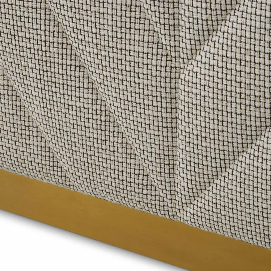 Casa Padrino Luxus Bar Theke mit Glasplatte Cremeweiß / Schwarz / Messing 140 cm - Bar Möbel