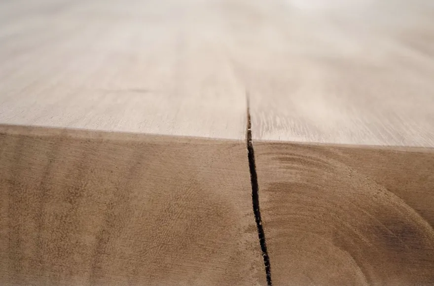 Casa Padrino Luxus Bartisch aus massivem Soar-Holz, Naturfarben und Schwarz, 90-95 x 90-95 x 107 cm