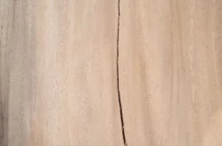 Casa Padrino Luxus Bartisch aus massivem Soar-Holz, Naturfarben und Schwarz, 90-95 x 90-95 x 107 cm