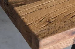 Casa Padrino Luxus Bartisch Naturfarben / Schwarz - Verschiedene Größen - Stehtisch mit Massivholz Tischplatte und Stahl Beinen - Bar Möbel - Bistro Möbel - Gastronomie Möbel - Luxus Möbel