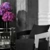 Casa Padrino Luxus Bar Trolley Servierwagen Rund Edelstahl vernickelt / schwarzes Glas - 60 x 69 cm