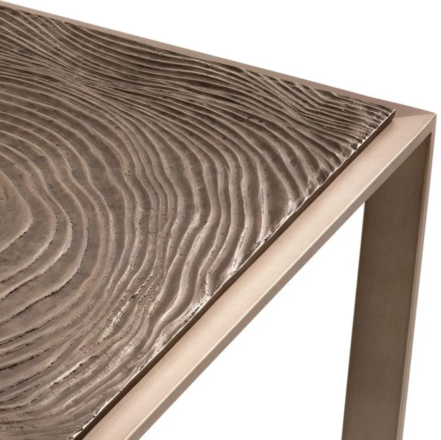 Casa Padrino Luxus Beistelltisch Rosa-Bronze 56 x 56 x H. 55,5 cm - Hotel Möbel