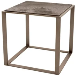 Casa Padrino Luxus Beistelltisch Rosa-Bronze 56 x 56 x H. 55,5 cm - Hotel Möbel