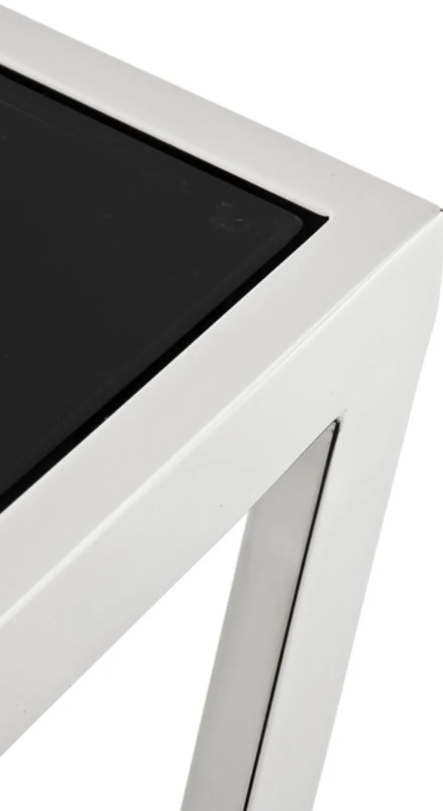 Casa Padrino Luxus Beistelltisch Silber 40,5 x 40,5 x H. 110 cm - Designermöbel