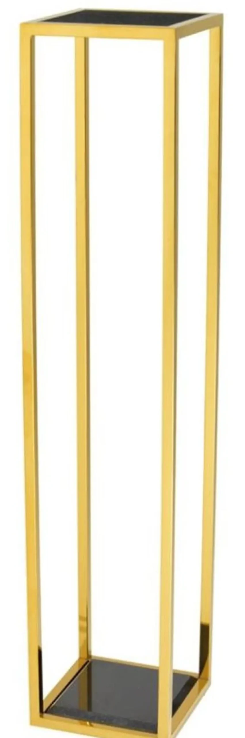 Casa Padrino Luxus Beistelltisch Gold 25 x 25 x H. 120 cm - Designer Tisch Möbel