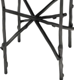 Casa Padrino Luxus Beistelltisch Bronze / Schwarz Ø 50,5 x H. 58,5 cm - Luxus Möbel