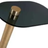 Casa Padrino Luxus Beistelltisch Gold / Schwarz 38 x 23 x H. 61 cm - Moderner Edelstahl Tisch mit Glasplatte - Luxus Wohnzimmer Möbel