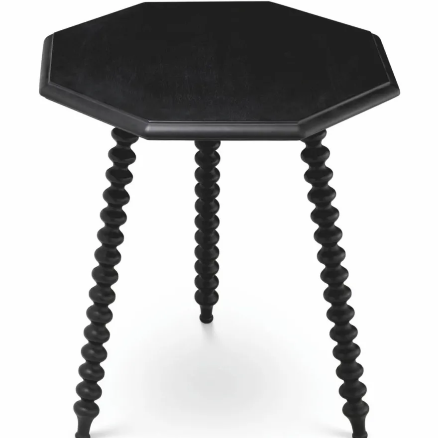 Casa Padrino Luxus Beistelltisch Schwarz H. 65,5 cm - Wohnzimmer & Hotel Möbel