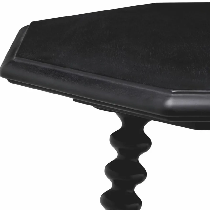Casa Padrino Luxus Beistelltisch Schwarz H. 65,5 cm - Wohnzimmer & Hotel Möbel