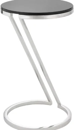 Casa Padrino Luxus Beistelltisch Silber / Grau Ø 36 x H. 60 cm - Edelstahl Tisch mit Glasplatte - Wohnzimmer Möbel - Luxus Möbel - Luxus Einrichtung - Luxus Interior
