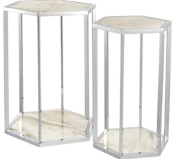 Casa Padrino Luxus Beistelltisch 2er Set - Designer Möbel