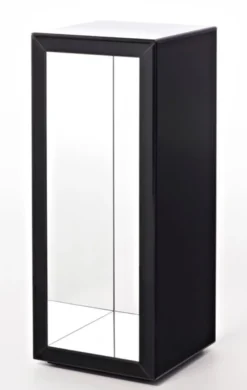 Casa Padrino Luxus Beistelltisch im Säulen Design Schwarz 46 x 46 x H. 112 cm - Luxus Qualität
