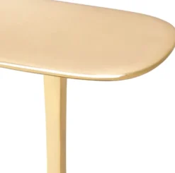 Casa Padrino Luxus Beistelltisch Messing / Schwarz 35 x 25 x H. 54,5 cm - Messing Tisch mit Granitsockel - Luxus Möbel - Wohnzimmer Möbel - Luxus Einrichtung - Wohnzimmer Einrichtung