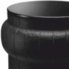 Casa Padrino Luxus Beistelltisch mit Glasplatte Schwarz H. 52 cm - Luxus Möbel