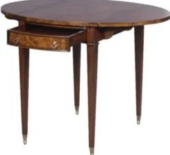 Casa Padrino Luxus Beistelltisch mit Schublade Braun / Hellbraun 89 x 76 x H. 64 cm - Wohnzimmer Beistelltisch auf Rollen