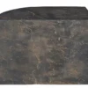 Casa Padrino Luxus Beistelltisch Braun 60 x 30 x H. 40,5 cm - Gerades skulpturales Tisch-Element aus Faserbeton in Schiefer-Optik - Luxus Möbel