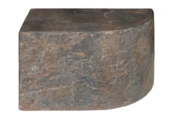 Casa Padrino Luxus Beistelltisch Braun 60 x 30 x H. 40,5 cm - Gerades skulpturales Tisch-Element aus Faserbeton in Schiefer-Optik - Luxus Möbel