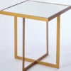 Casa Padrino Luxus Beistelltisch Bronze 51 x 51 x H. 55 cm - Metall Tisch mit Spiegelglas Tischplatte - Luxus Möbel