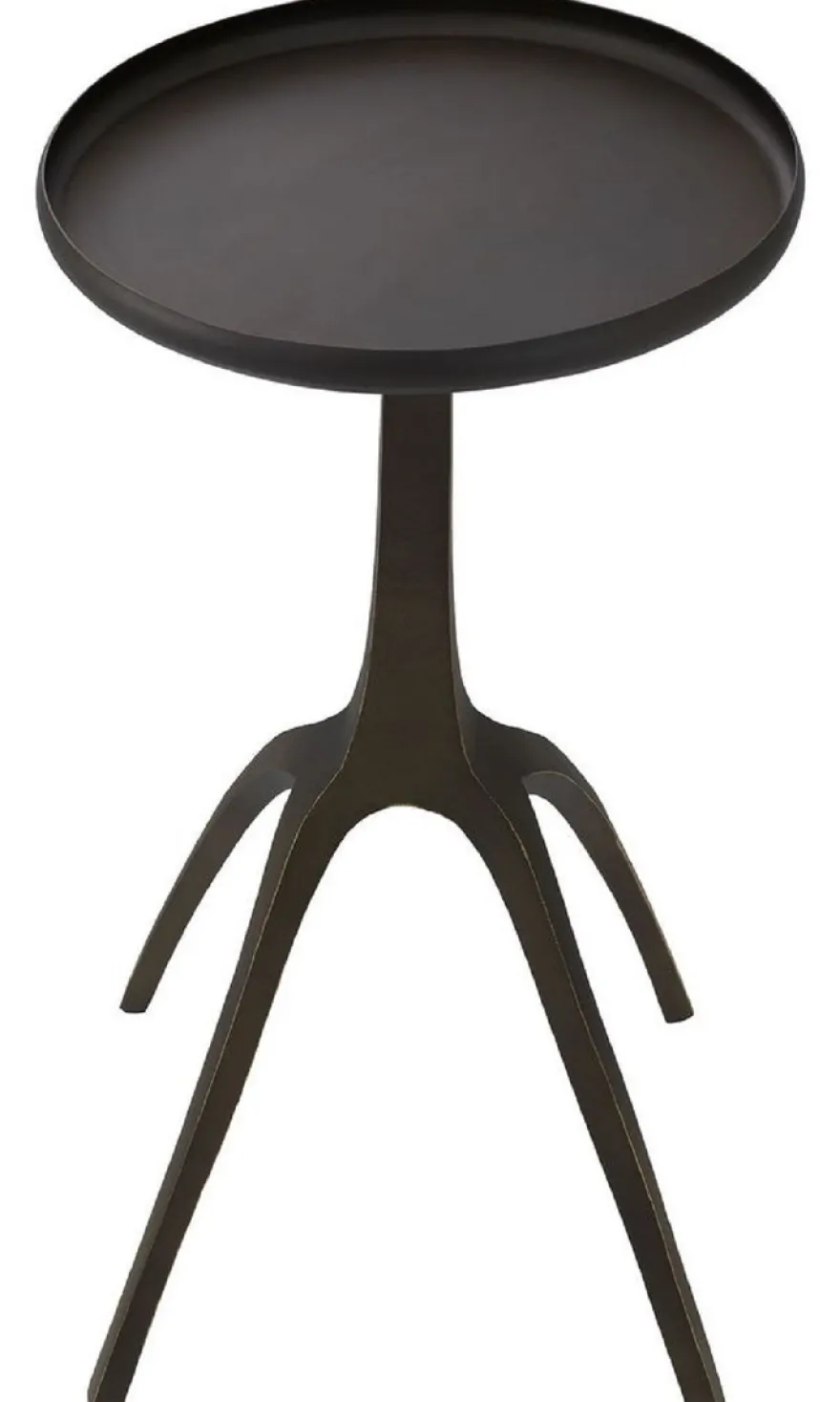 Casa Padrino Luxus Beistelltisch Bronzefarben 40,5 x 40,5 x H. 56 cm - Moderner Metall Tisch mit runder Tischplatte - Wohnzimmer Möbel - Luxus Möbel