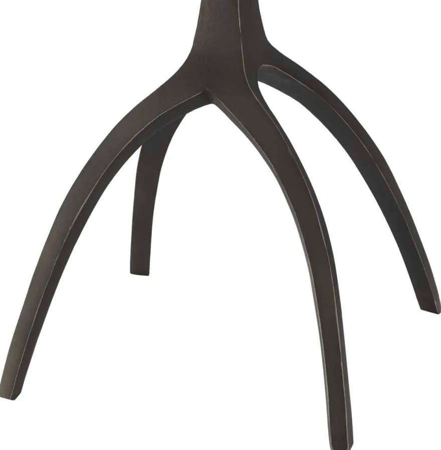 Casa Padrino Luxus Beistelltisch Bronzefarben 40,5 x 40,5 x H. 56 cm - Moderner Metall Tisch mit runder Tischplatte - Wohnzimmer Möbel - Luxus Möbel
