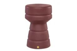 Casa Padrino Luxus Beistelltisch / Hocker Bordeauxrot Ø 30,5 x H. 48 cm - Beistelltisch aus Faserbeton in Form eines Schach-Bauern, auch als Sitzhocker nutzbar - Luxus Möbel