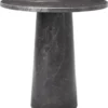 Casa Padrino Luxus Beistelltisch Grau Ø 54,5 x H. 56 cm - Runder Marmor Tisch - Wohnzimmer Möbel - Luxus Kollektion