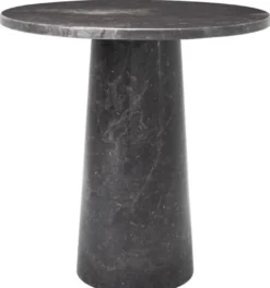 Casa Padrino Luxus Beistelltisch Grau Ø 54,5 x H. 56 cm - Runder Marmor Tisch - Wohnzimmer Möbel - Luxus Kollektion