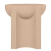 Casa Padrino Luxus Beistelltisch / Hocker Terrakotta 36 x 47 x H. 46,5 cm - Skulpturaler Beistelltisch aus Faserbeton, auch als Sitzhocker nutzbar - Luxus Möbel