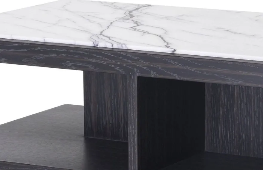Casa Padrino Luxus Beistelltisch Weiß / Lila / Anthrazitgrau 92 x 50 x H. 48 cm - Massivholz Tisch mit Marmorplatte - Wohnzimmer Möbel - Luxus Möbel
