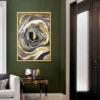 Casa Padrino Luxus Beistelltisch Schwarz / Gold 50 x 50 x H. 60 cm - Quadratischer Tisch mit Kunstmarmor Tischplatte - Luxus Wohnzimmer Möbel - Hotel Möbel - Luxus Einrichtung - Hotel Einrichtung